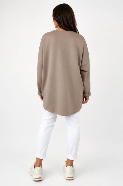 Florenzi Everyday Necklace Top - Mocha