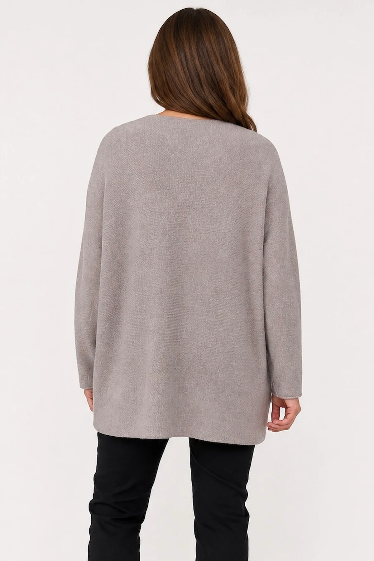Wool Mix Seam Sleeve Venice Jumper - Mocha