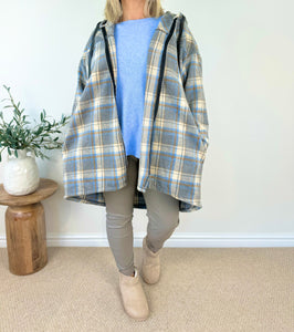 Hooded Check Cotton Liana Jacket AW24