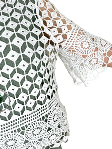 Pure Cotton Mila Crochet - White