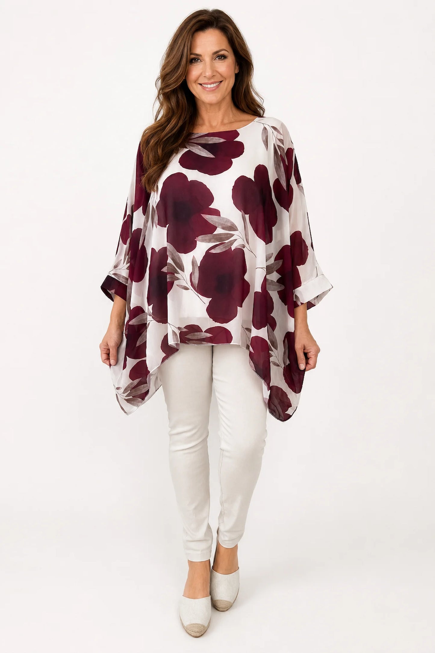 Fully Lined Juliet Batwing Chiffon - Grape
