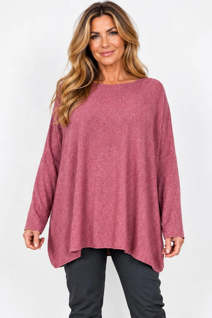 Soft Knit Tuscany Top - Raspberry Ripple