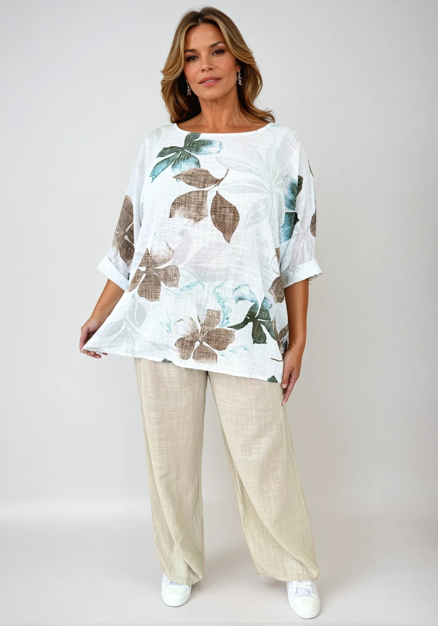 Pure Cotton Florenzi Top - White