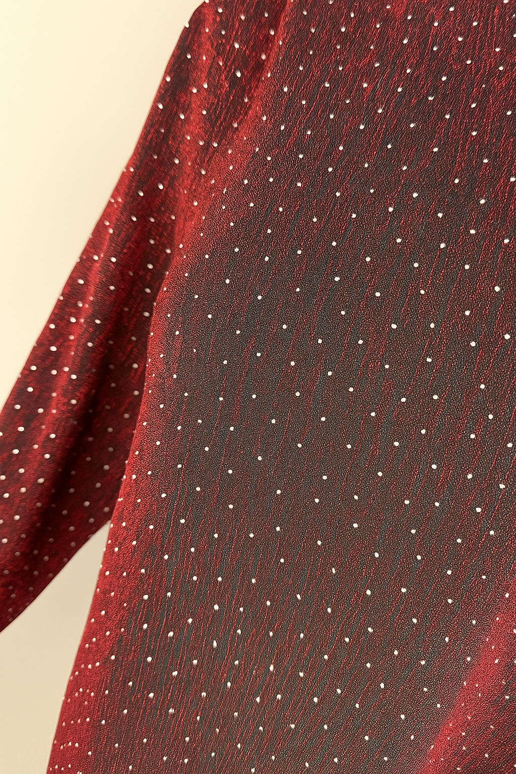 Diamanté Detail Shimmer Veronica Top - Wine