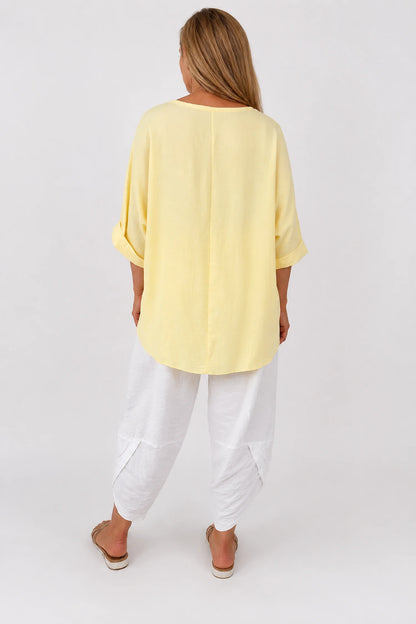 Lightweight Flow Telisa Necklace Top - Limoncello
