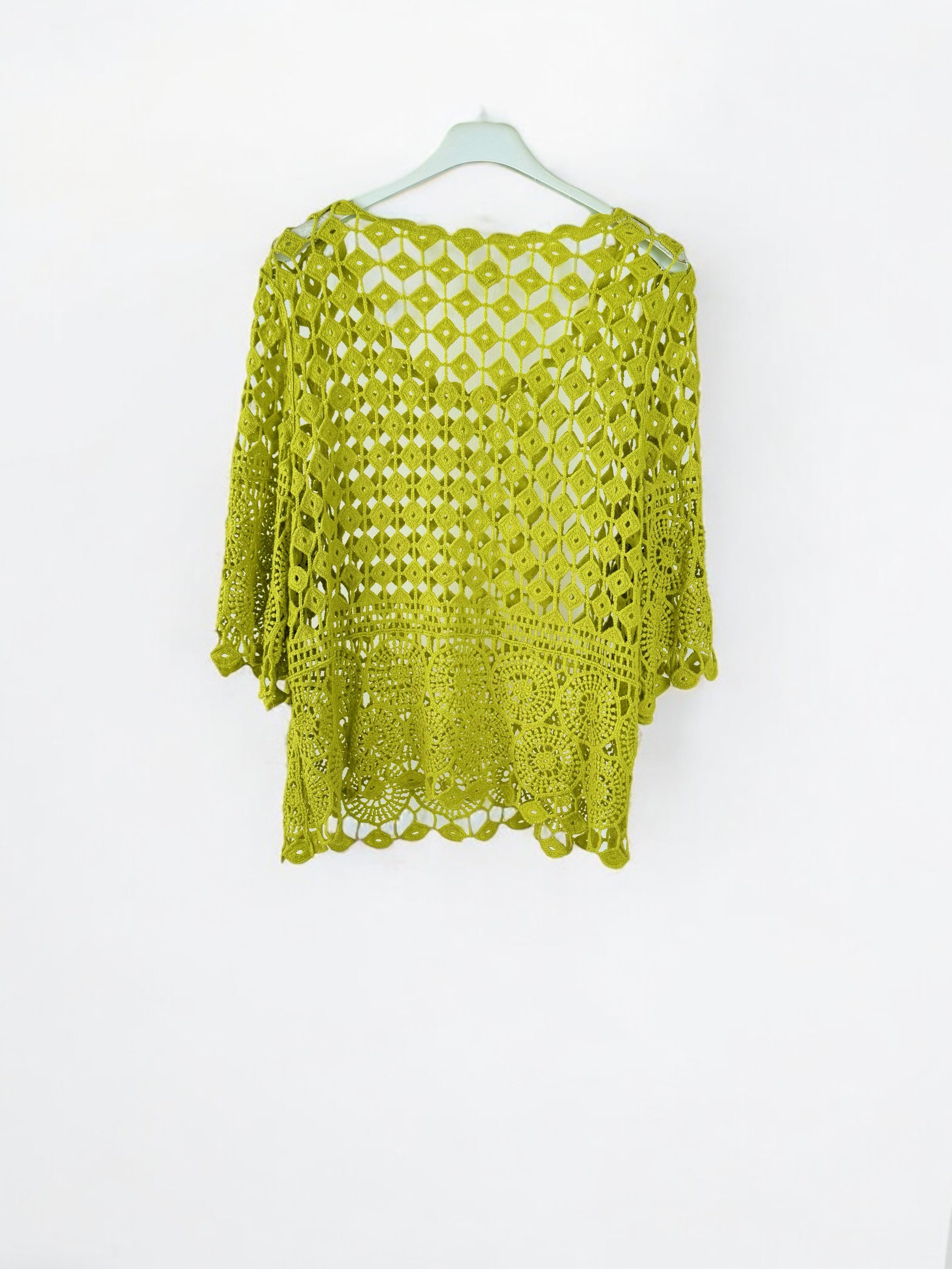 Pure Cotton Mila Crochet - Lime