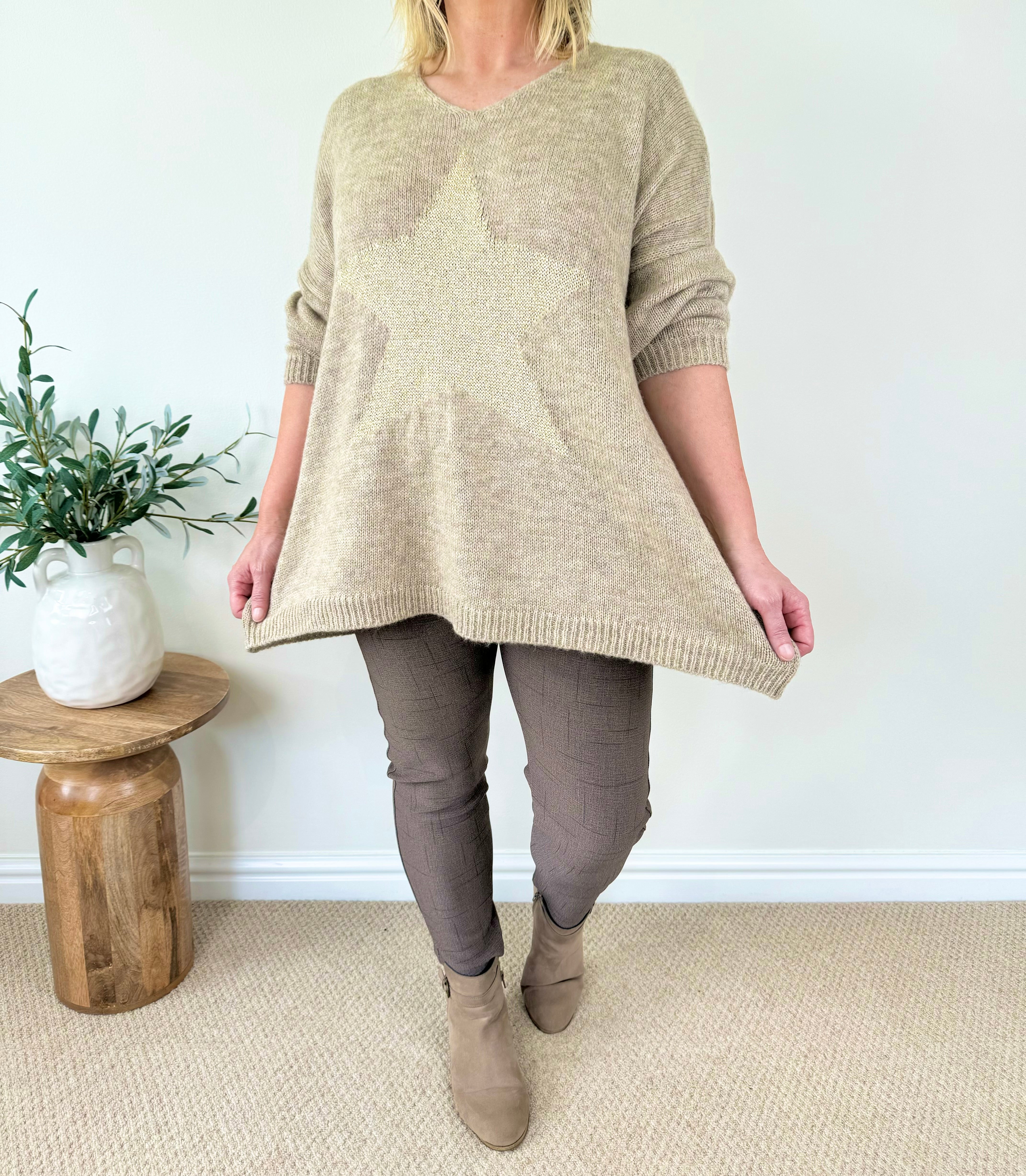 Wool Mix Premium Knit Gold Star Camilla Jumper AW24