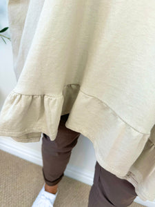 Frill Bottom Cotton Lexi Hoodie SS24