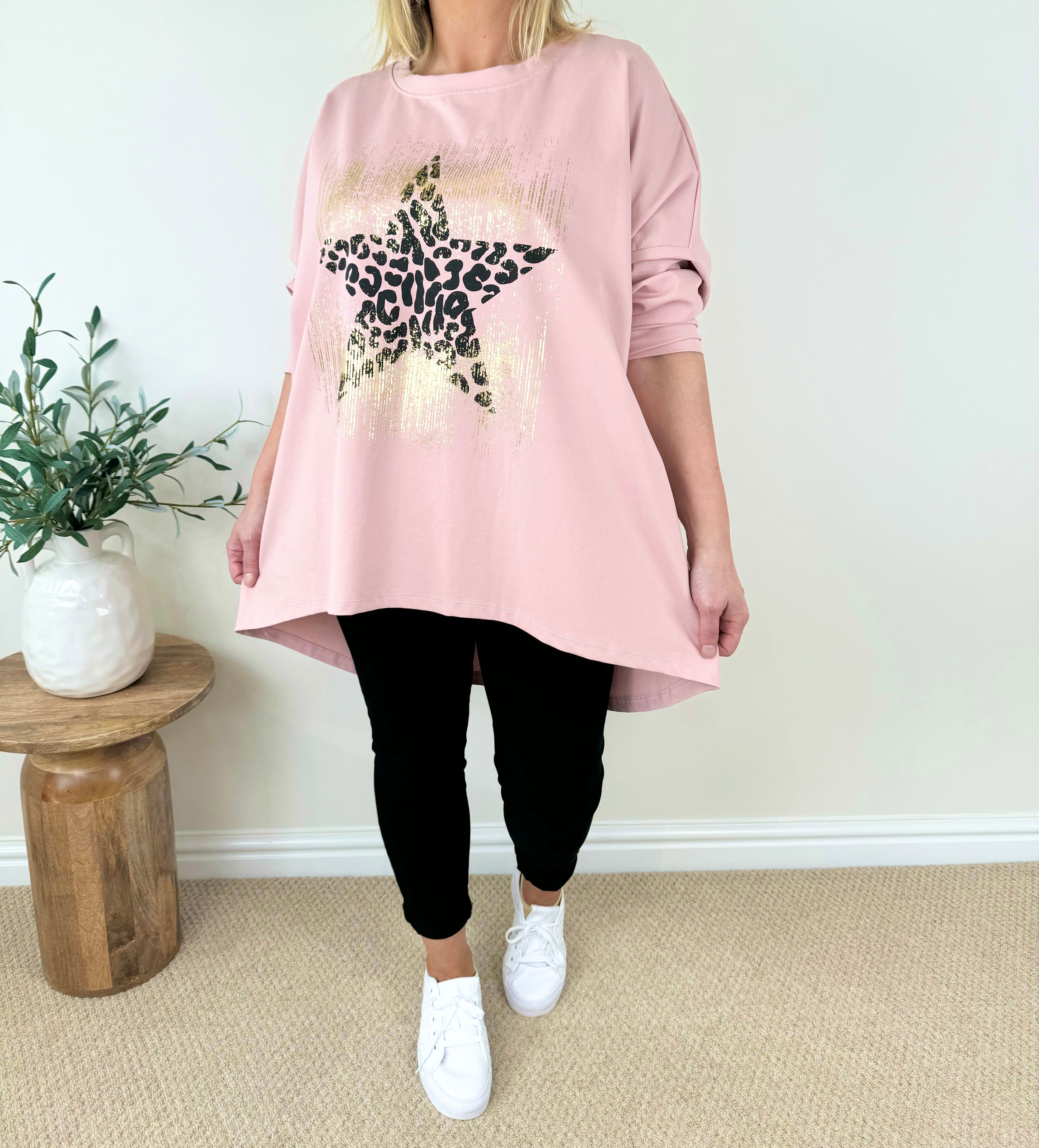 Tiara Gold Star Cotton Sweatshirt SS24