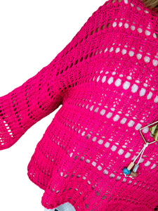 Arilla Crochet Top - Hot Pink