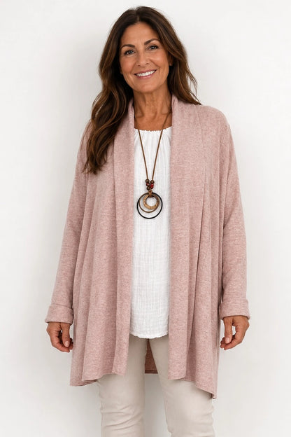 Soft Knit Tropez Cardigan - Fleck Pink
