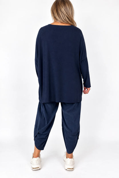 Soft Knit Tuscany Top - Navy