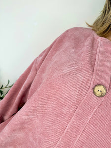 Chenille One Button Livvy Shirt AW24 - Petal Pink