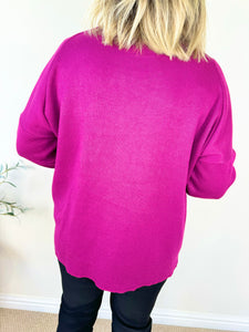 Diamanté Sleeve Soft Knit Nina Top AW24