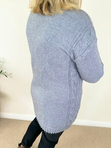 Cosy Knit Double Pocket Roll Neck Jumper