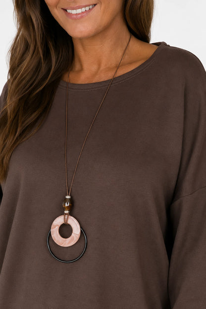Florenzi Everyday Necklace Top - Chocolate