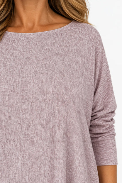 Soft Knit Tuscany Top - Fleck Pink