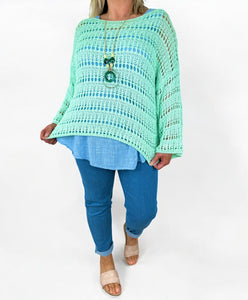 Arilla Crochet Top - Mint