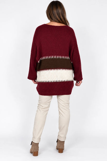 Soft Knit Parla Top - Wine